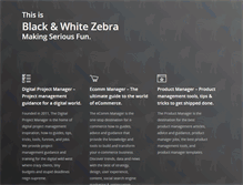 Tablet Screenshot of blackandwhitezebra.com